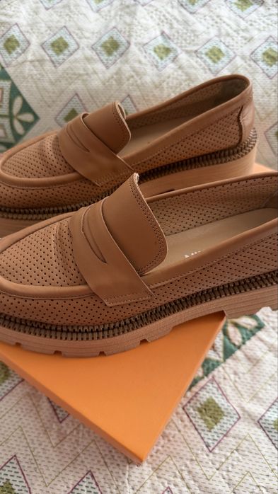 Лоферы коричневые Турция