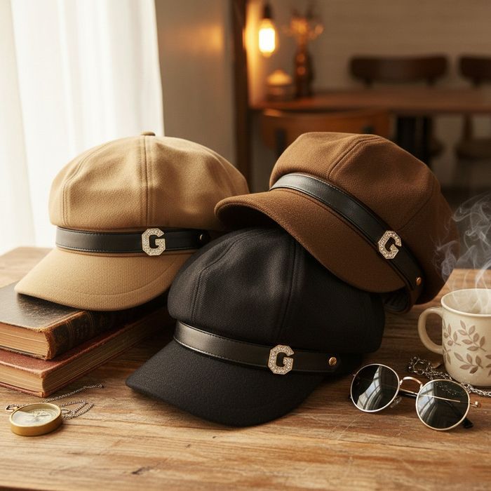 Дамски шапки ,различни видове и цветове .