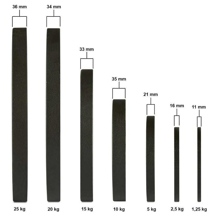 Олимпийски Чугунени Тежести ATX , Фитнес Дискове - 2 × 25 кг