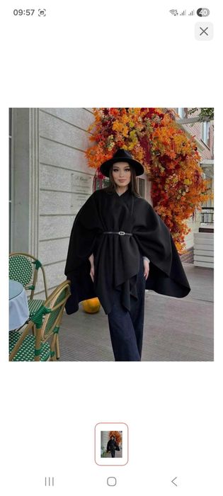 Пончо накидка размер оверсайз