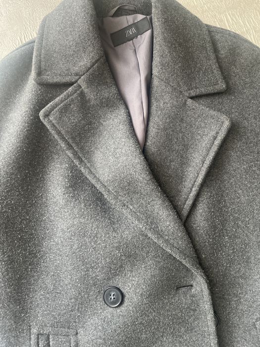 Пальто темно серый
