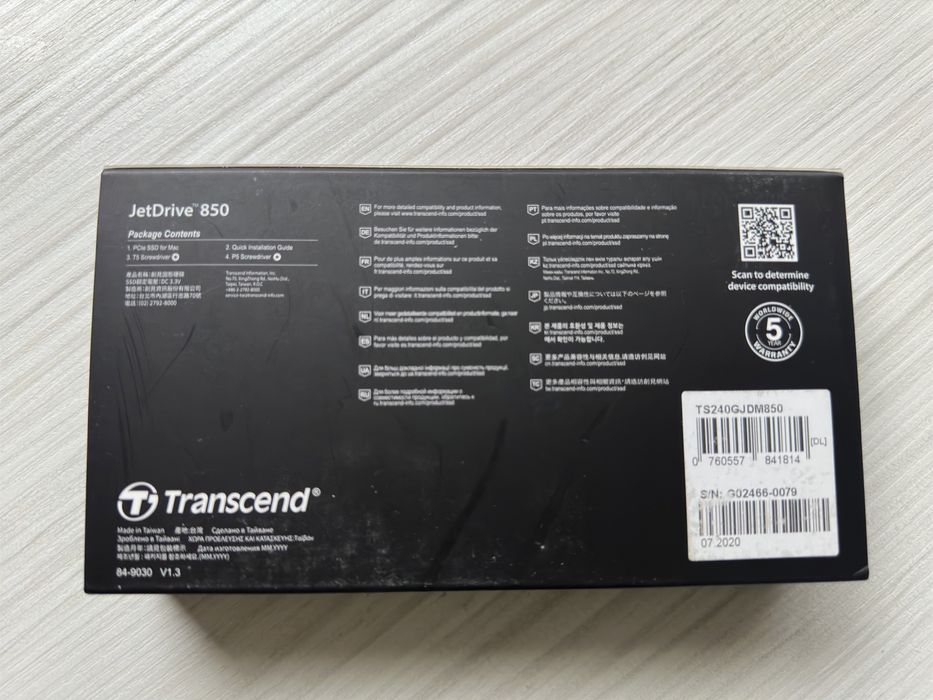 Ssd 240GB Transcend JetDrive 850 PCIe pentru Apple Macbook