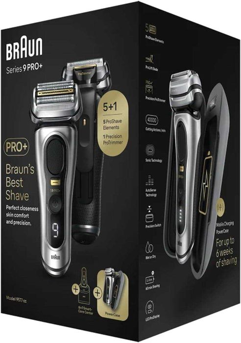 Электрическая бритва Braun S9 Pro+ 9577cc Silver SmartCare, PowerCase