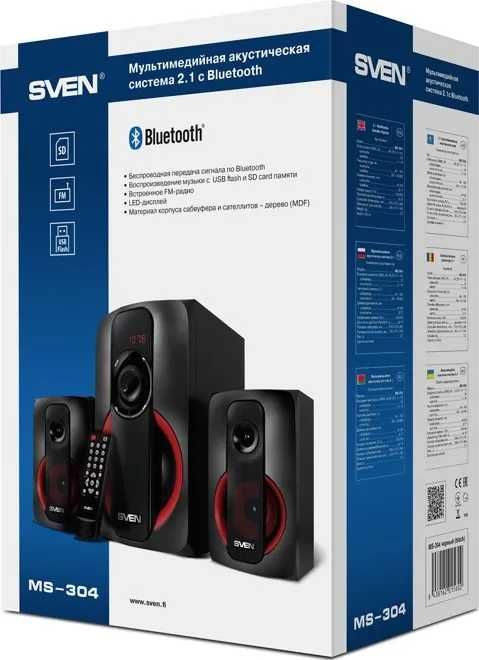 Акустика\Колонки 2.1 SVEN MS-304 — Bluetooth, USB, FM (40 Вт)