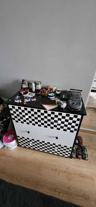 Mobila camera băiat, gama racer, comoda, birou, scaun, biblioteca