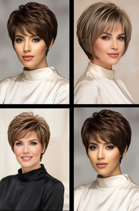 Къса дамска перука Пикси