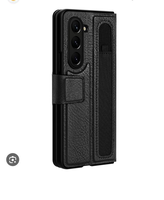 Samsung Z FOLD 4 5 - Husa Nillkin Flip Qin Series Leather Neagra