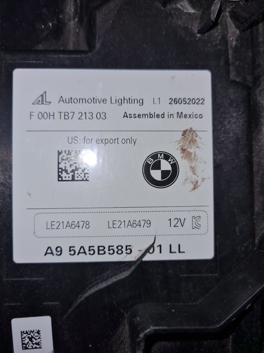 Far stânga Laser BMW X5 G05 / X6 G06 / cod- 5A5B585-01LL / 2019-2025