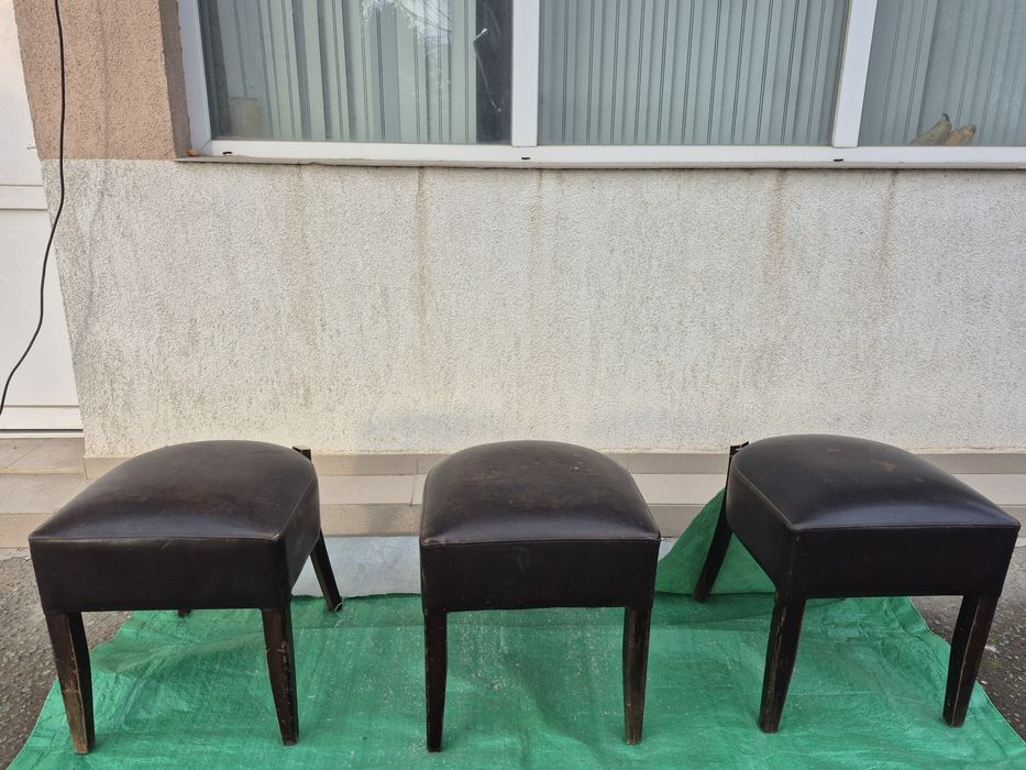Scaune tamburet lemn masiv tapitat cu ideal pentru,Bucatarie &terasă,balcon