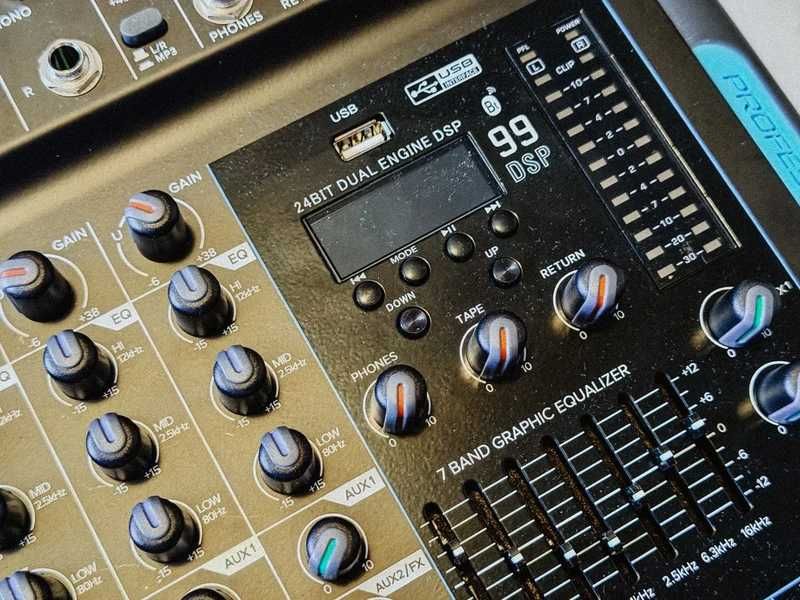 Mixer audio Debra DP-10 – 10 canale, DSP,Bluetooth,USB,Phantom 48V–NOU