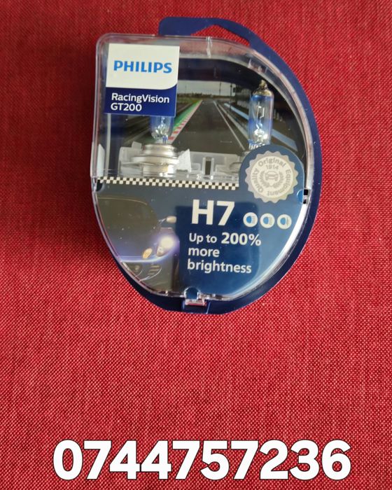 Set becuri Philips GT200 Racing vision H7 faza scurta H1 faza lunga