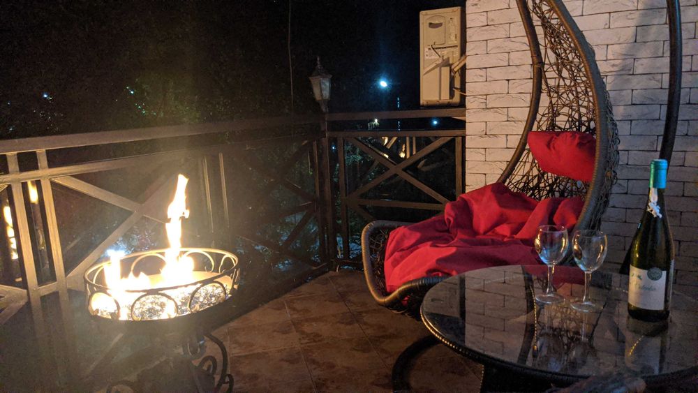 Чаша для огня, газовая чаша с декор стеклом