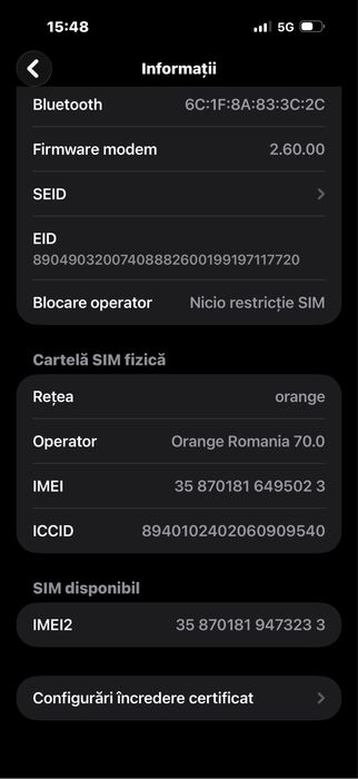 iPhone 16 Pro Max 256 GB factura achizitie