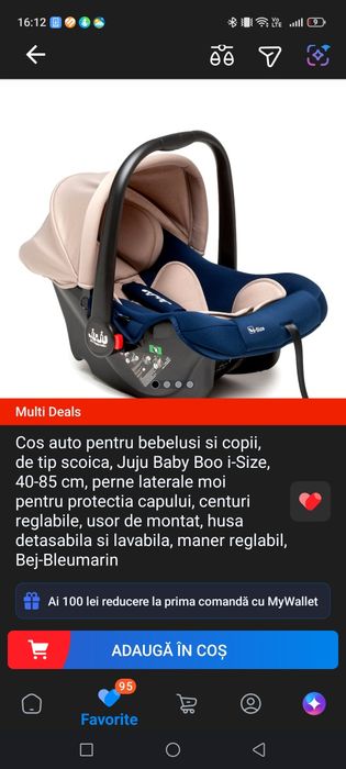 Vand cos pentru bebe