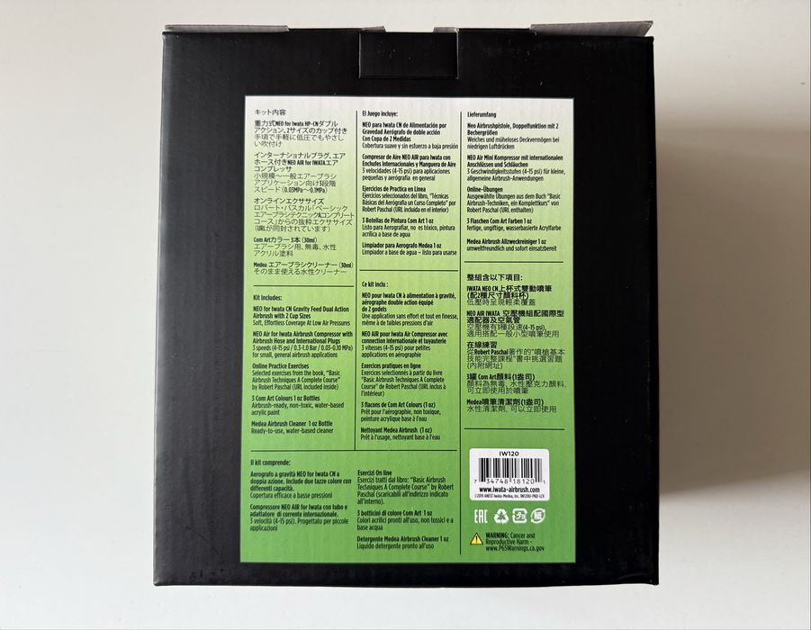 Kit nou aerograf si compresor Iwata Neo IW120