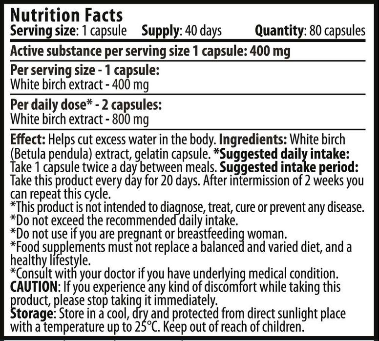 CVETITA HERBAL Water Cut / 80 Caps