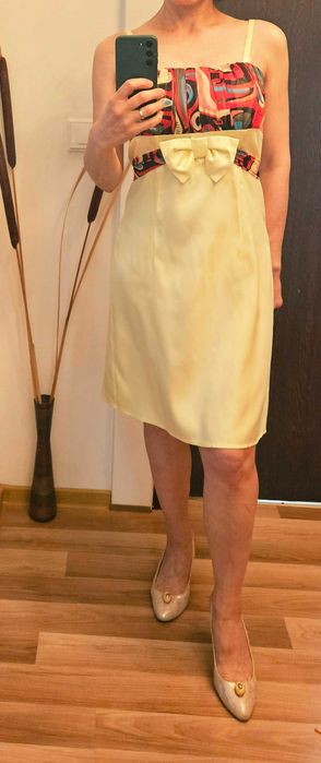 Rochie de vara din saten, cu bretele - marca Donna M