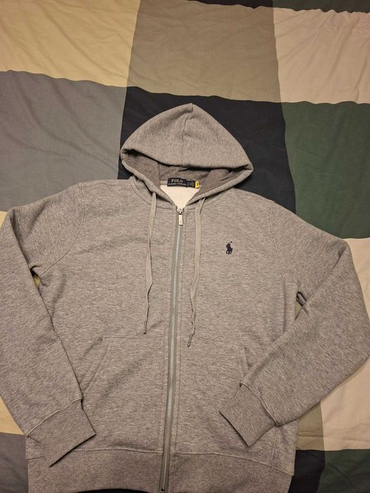 Hanorac Ralph Lauren gri cu fermoar marimea M