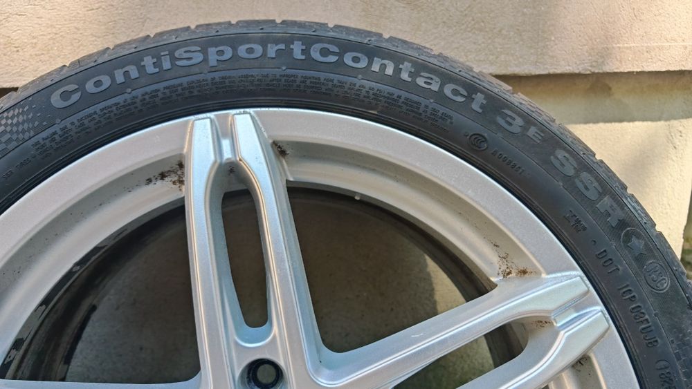 Set de 4 Roti complete R18 BMW - Jante Alutec + Anvelope Vara Continental SSR Runflat 245/45 R18 DOT 2025