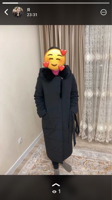 Продам пуховик с норковым воротником