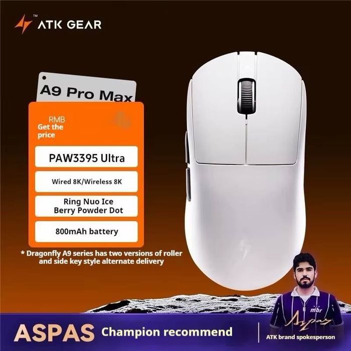 New Mouse ATK A9 Pro Max Pink/Black/White