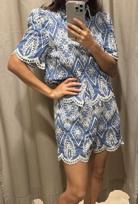 Mango рубашка и шорты лён размер S