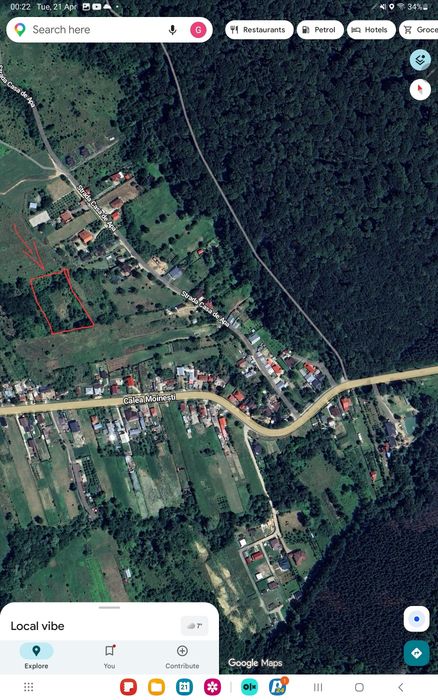 Vând Teren Extravilan la Luncani, Bacău. Suprafața este de 1400 metri pătrați. - View 3