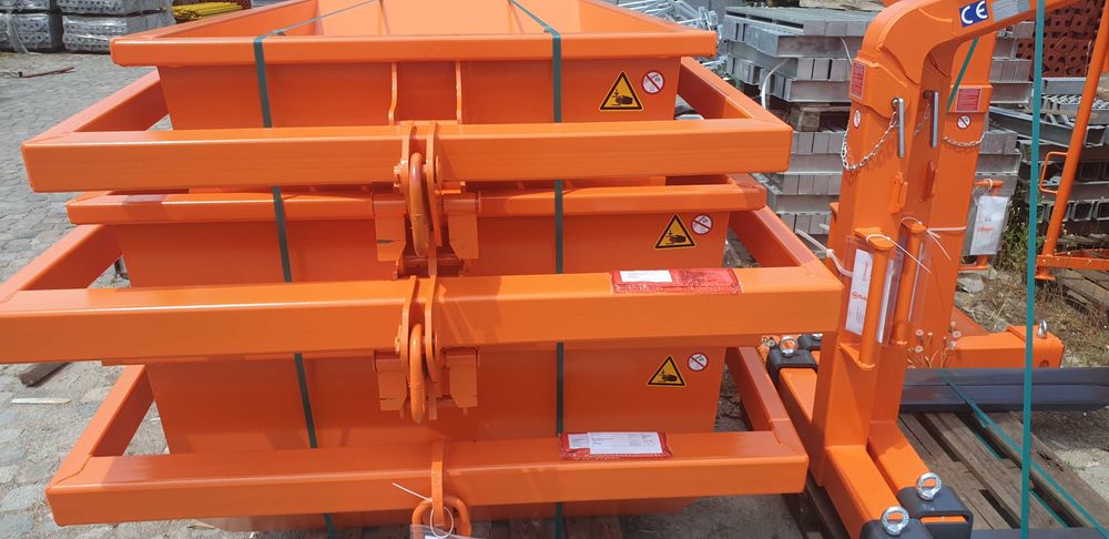 Кюбели за бетон, легени за строителни смеси, кранови вилици