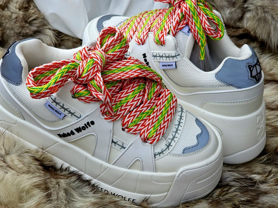 Naked Wolf жестоки оригинални дамски сникърси висока платформа  38 ном