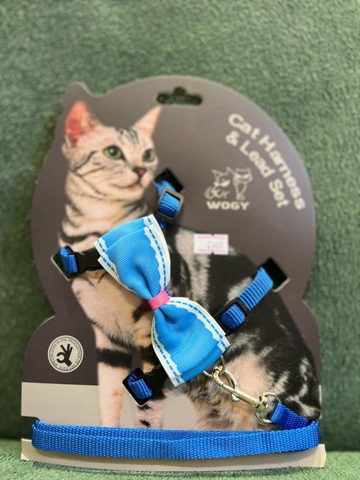 Шлейка с поводком для кошек,шлейки