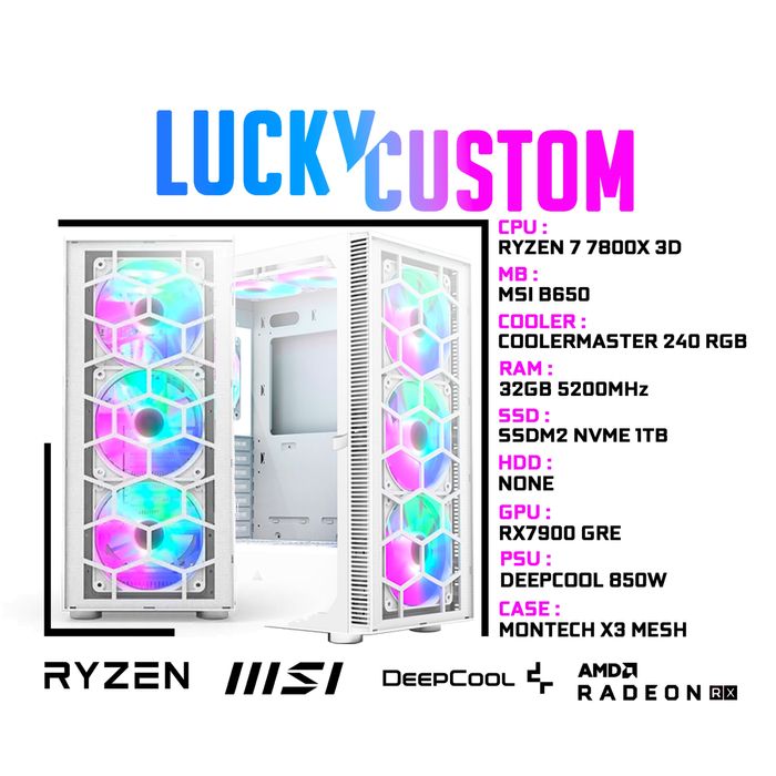 [AMD] MSI PRO B650 WiFi Ryzen 7800X 3D DDR5 32Gb RX7800XT 6Gb