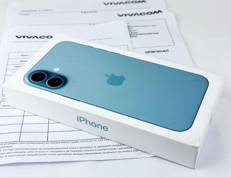 НОВ! Apple iPhone 16 Plus 512GB Teal 2г. Гаранция!