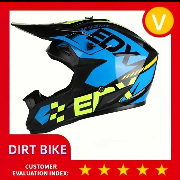 Cască Moto Scuter ATV Moto Cross Enduro Casca EDX Ochelari Cadou + Cagula mărimi L și XL