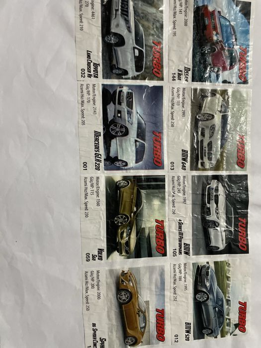 Colectie masini turbo