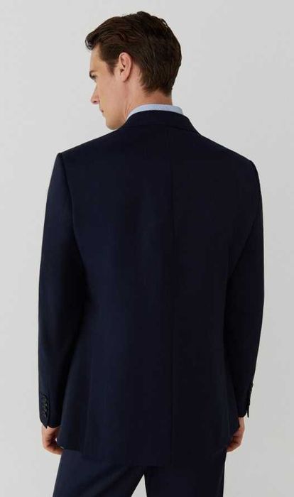 Sacou blazer slim 52 XL premium Vitale Barberis lana super 120's navy