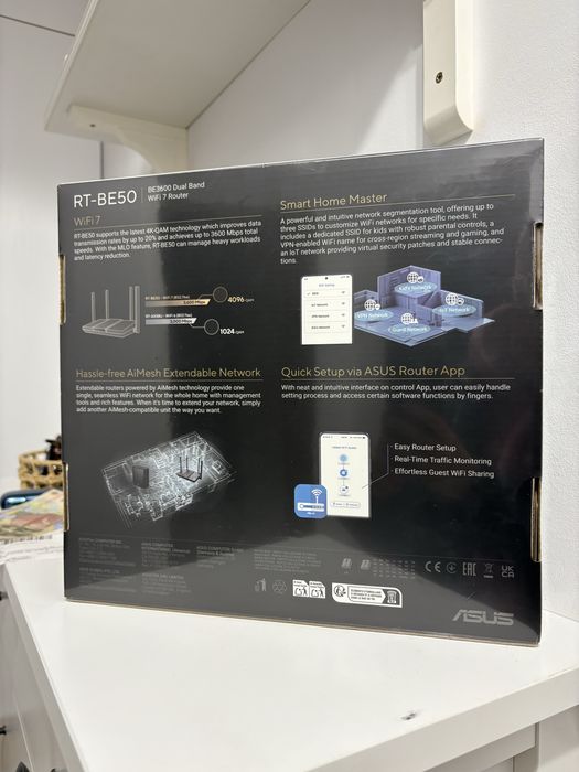 Router ASUS RT-BE50 WiFi 7 – NOU, sigilat