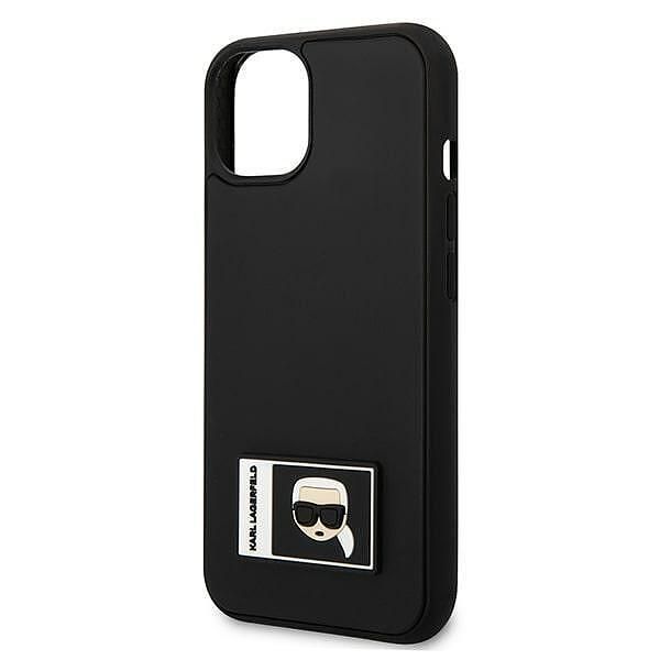 Karl lagerfeld klhcp13m3dkpk iphone 13 / 14 black hardcase ikonik patc