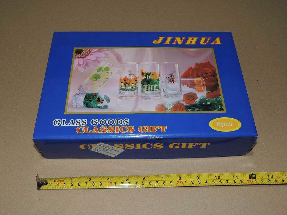 Комплект от 6 броя нови стъклени чаши Цена: 10.23 €