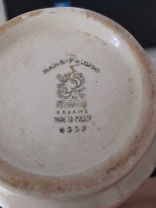 Стар ретро български порцелан комплект за чай и полска кана, маркирани