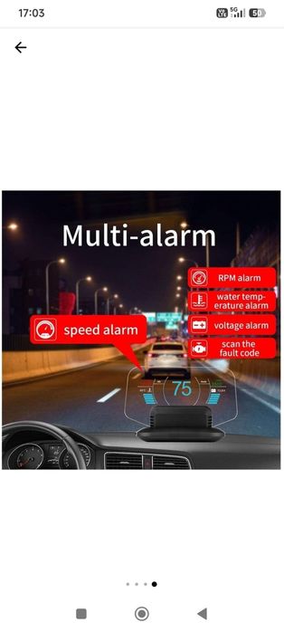 Табло дисплей за предно стъкло, HUD, с двоен GPS и OBD2 система, C1