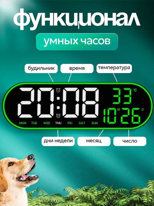 Электронный настенный часы с пультом