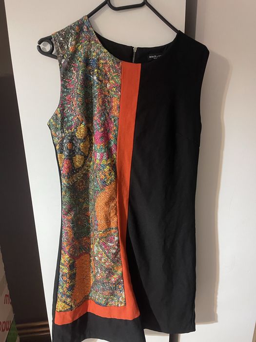 Rochie elegantă multicoloră, mărimea 38–40