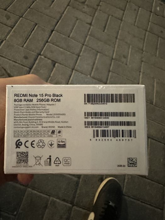 REDMI Note 15 Pro Black 8GB RAM 256GB