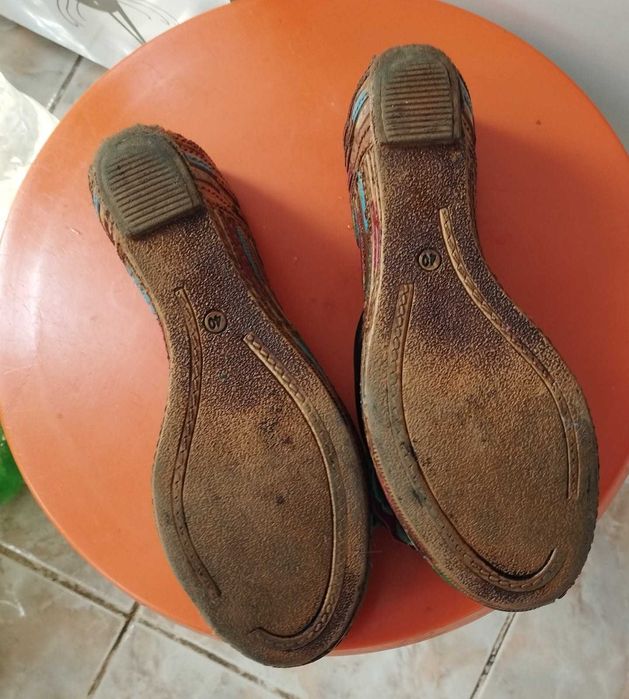 дамски чехли естествена кожа 40 номер, размер