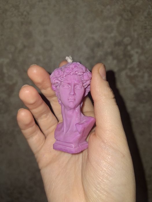 Свечка " Давид", "bubble cube" интерьерная из соевого воска