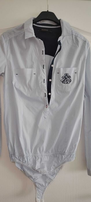 Боди риза на синьо рае