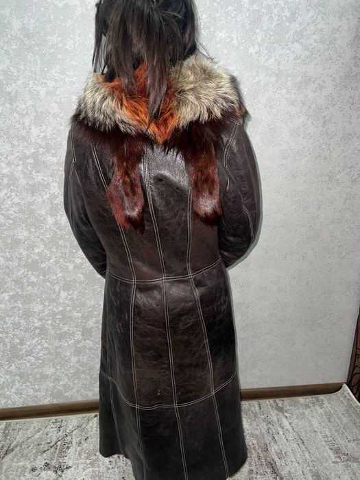 Плащ с мехом оригинал турция