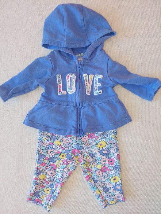 Сет бебешки бодита за новородено Carter's, роклички и комплект с клин