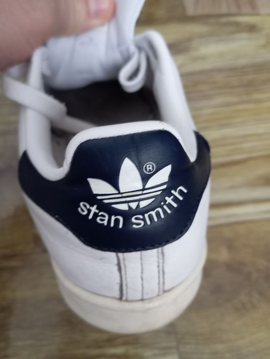 Adidas stan smith albi piele naturală unisex 38