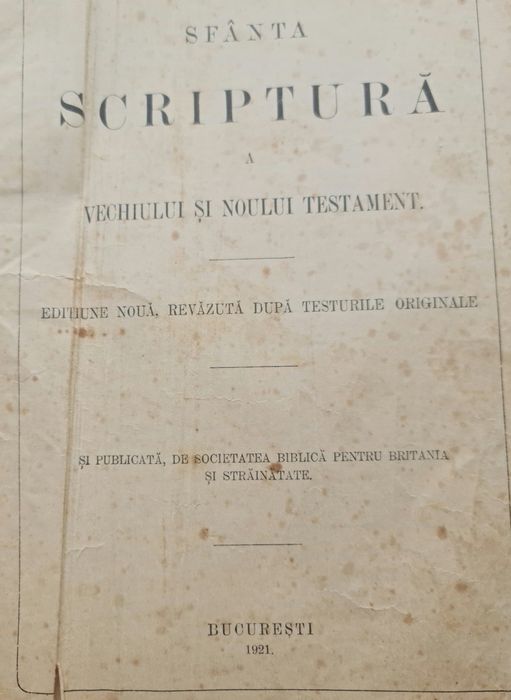 Vând Biblie 1921